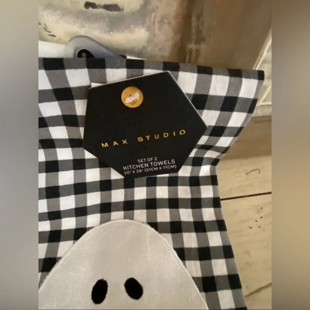 Max Studio Halloween Kitchen Dish Towel Bundle - Ghosts & Pumpkins Brand new!